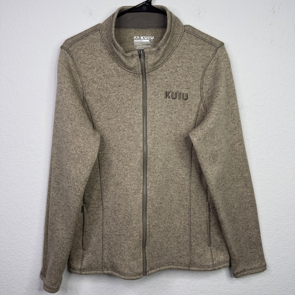 KUIU Base Camp Jacket Womens XL‎ Brown Fleece Zip Outdoor Gorpcore Performance